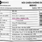 Nồi chiên không dầu Mishio MK-165 5 lít Trắng – giá rẻ, giao ngay