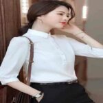 50+ mẫu áo sơ mi nữ công sở cao cấp cho người ốm/mập | Diuhien