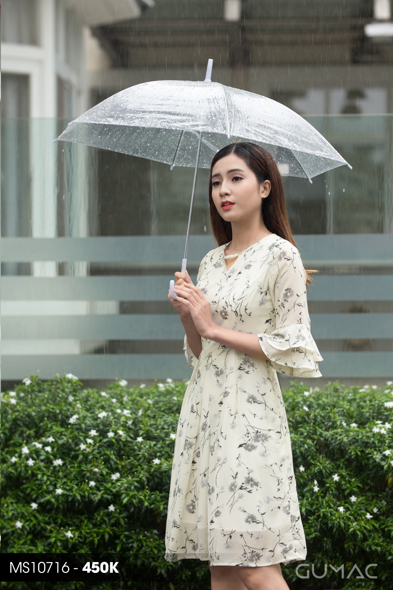 Váy thiệt đẹp thiết kế hoa màu trắng chất voan