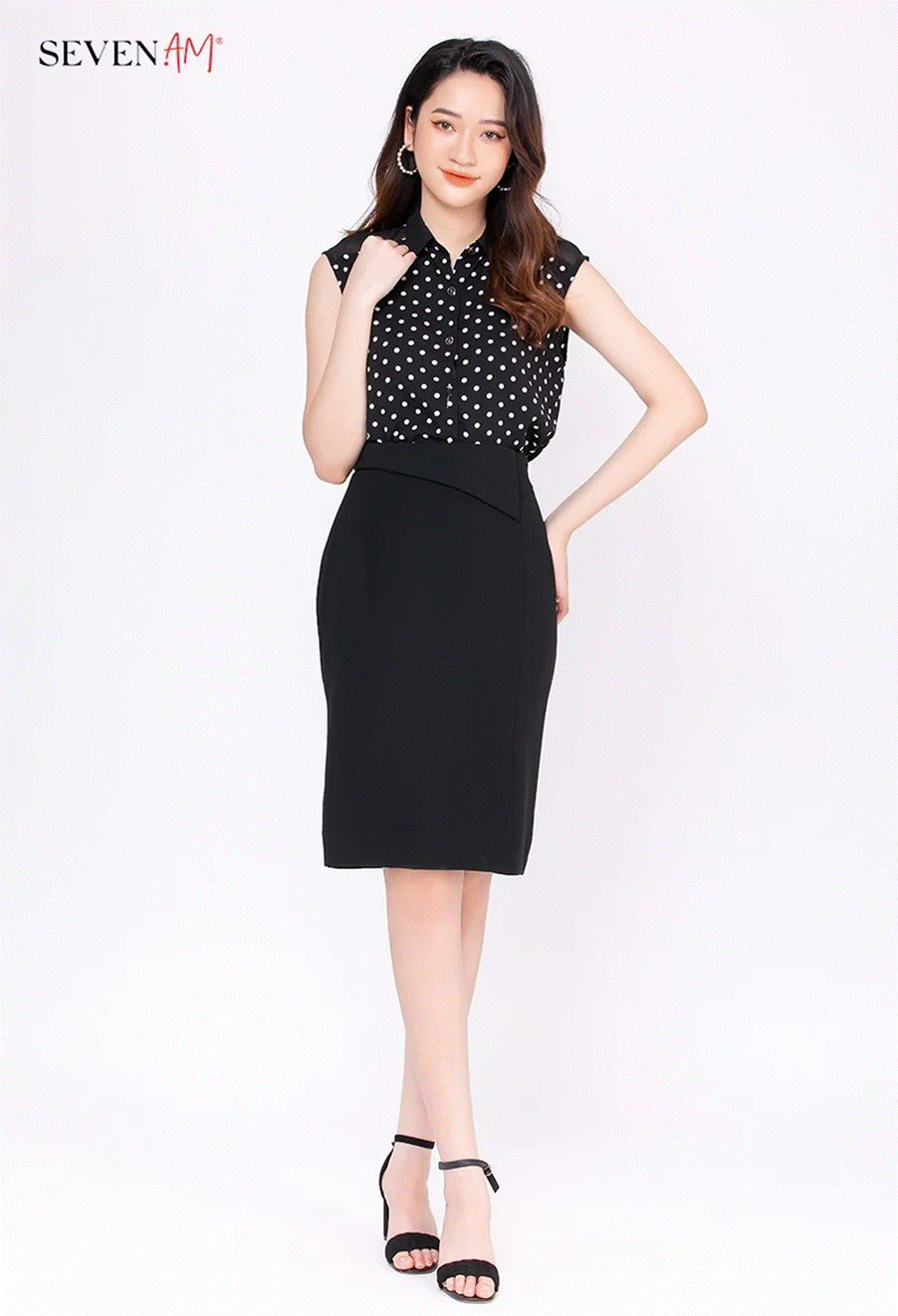 Chân váy bút chì dáng peplum