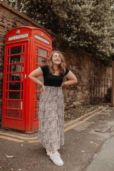 Chân váy hoa dáng dài