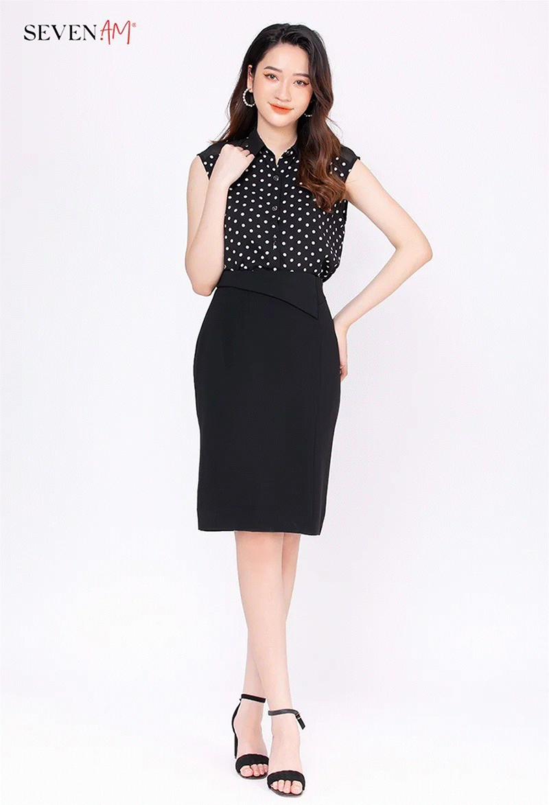 Chân váy công sở peplum cho phụ nữ sau sinh