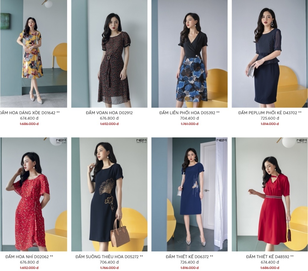 Bộ sưu tập đang dạng sản phẩm của NEM