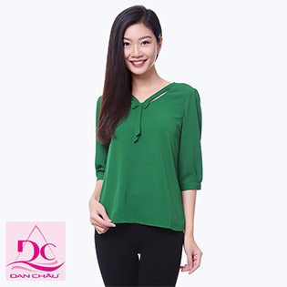 Áo Kiểu Công Sở Cổ Nơ 2094 - TH Đan Châu - Hotdeal