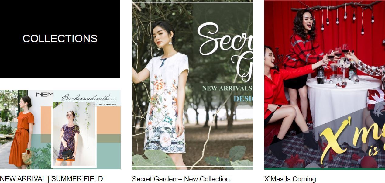 Một số bộ sưu tập sản phẩm của NEM Fashion