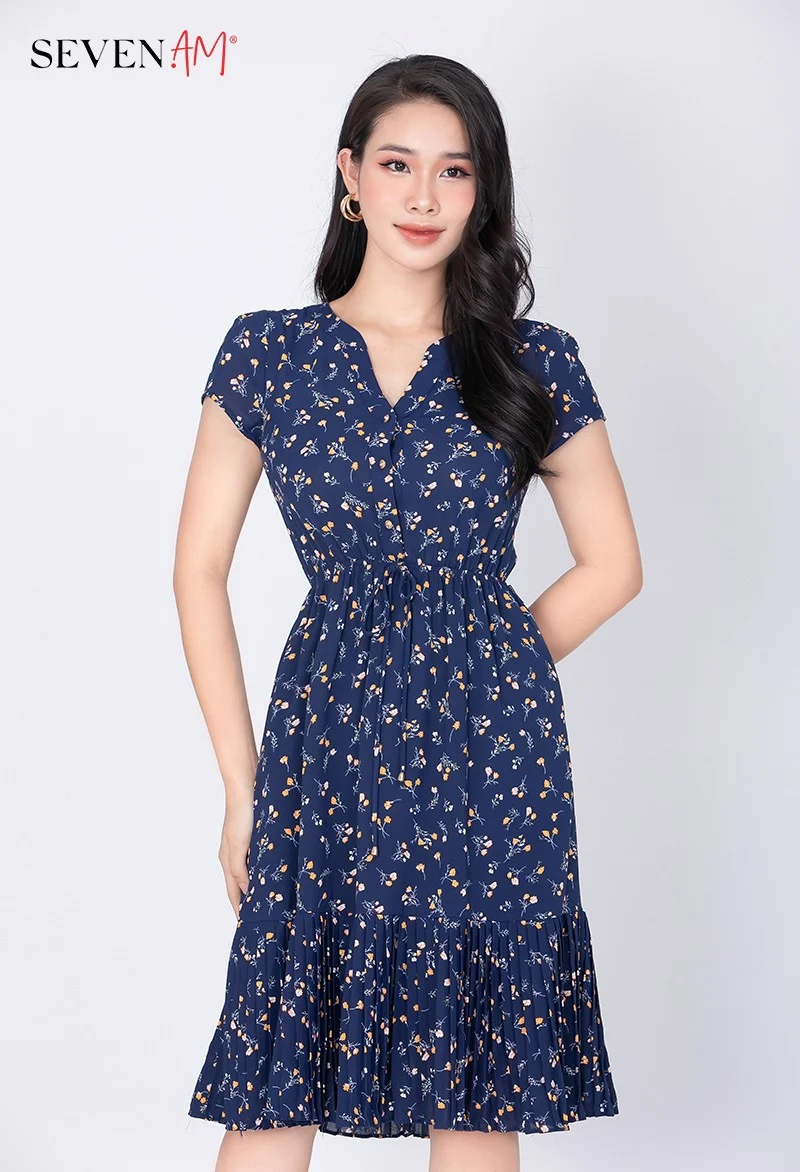 Đầm liền dáng chữ a cho phụ nữ sau sinh