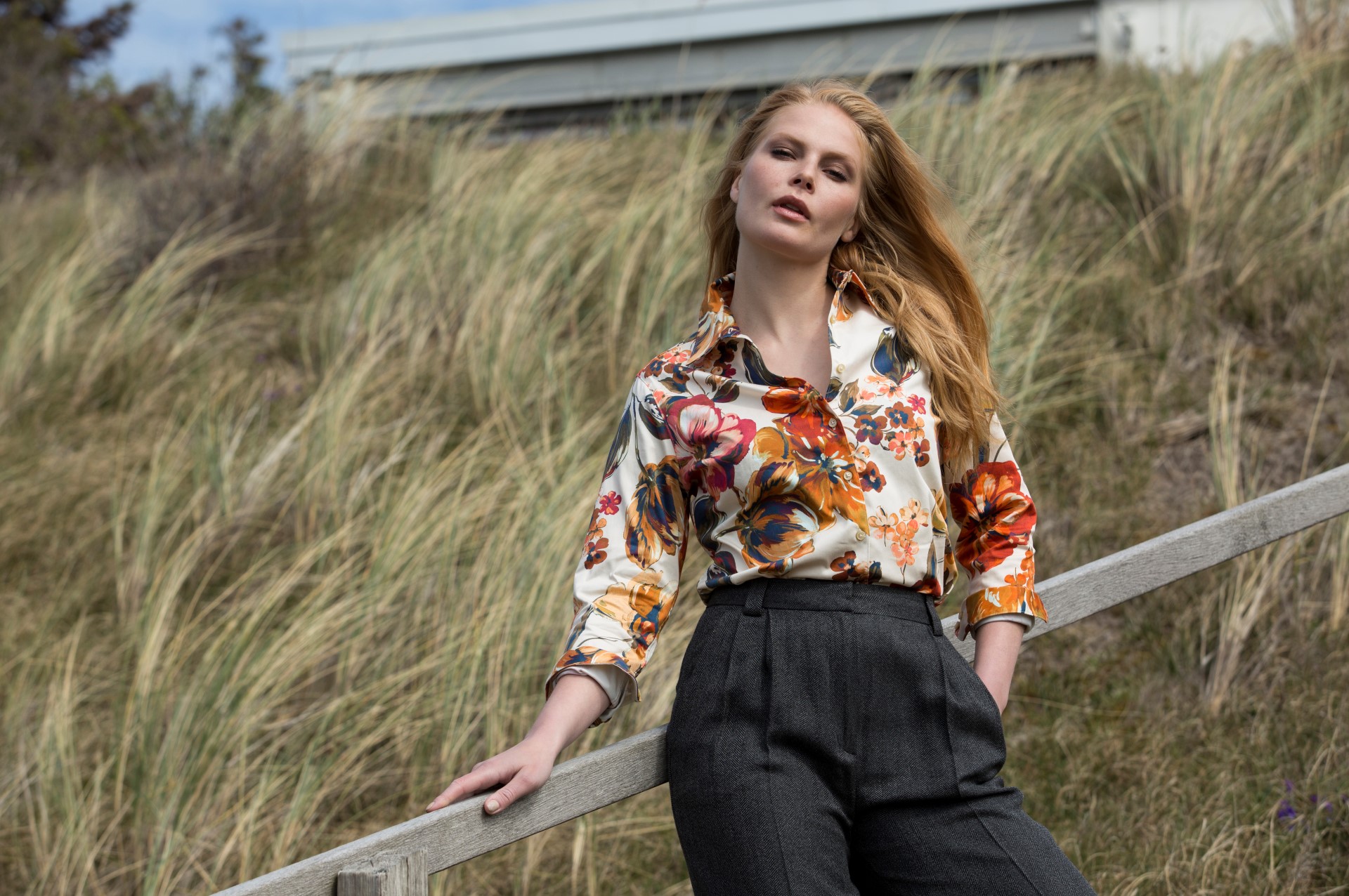 Áo sơ mi nữ công sở cao cấp họa tiết