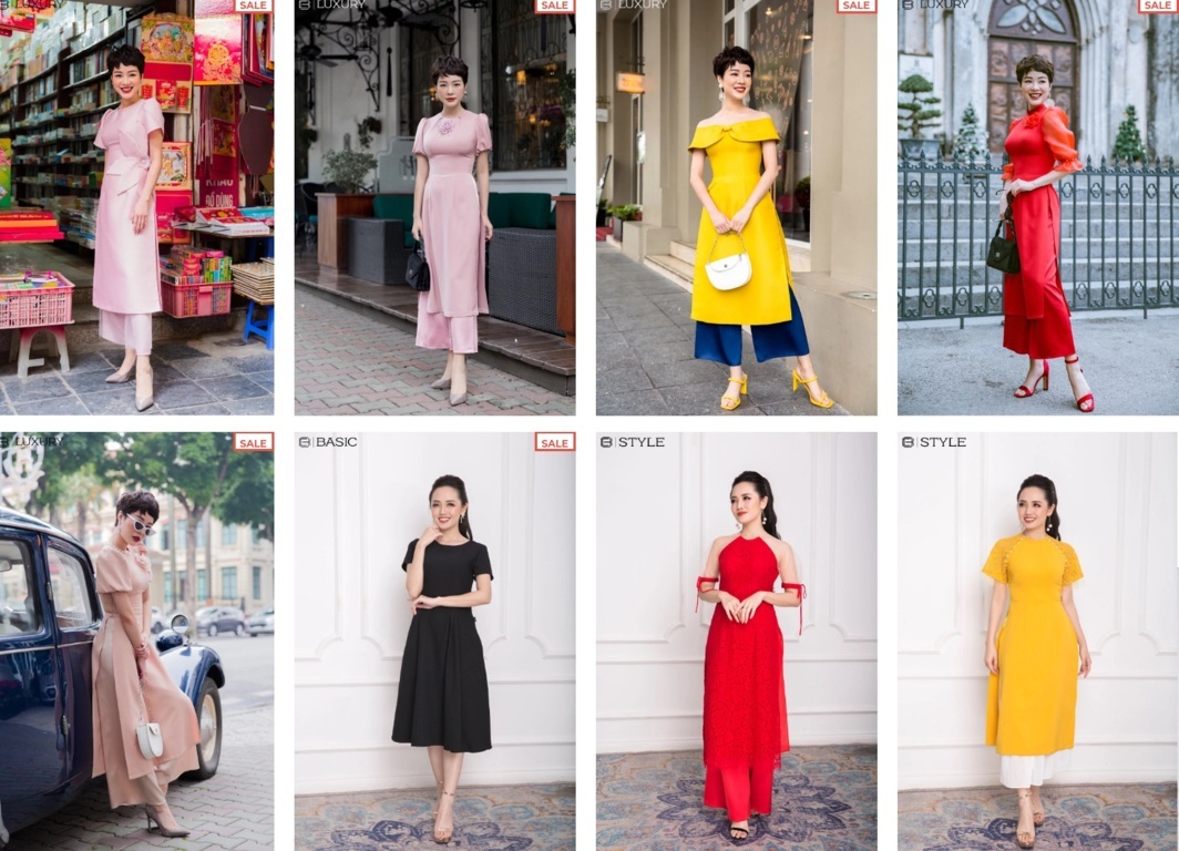 Sản phẩm đa dạng để chị em có thể lựa chọn công sở, dạo phố hay cả dự tiệc