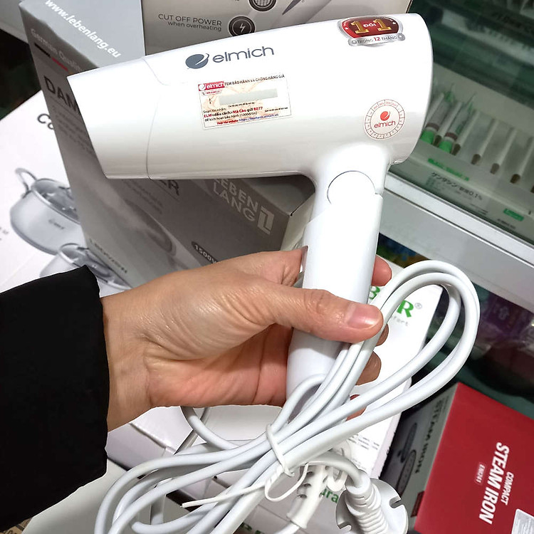 Máy sấy tóc gấp gọn Elmich HDE-1812 công suất 1400W, bảo hành 24 tháng