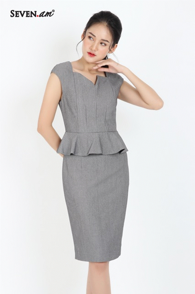 Đầm liền dáng peplum