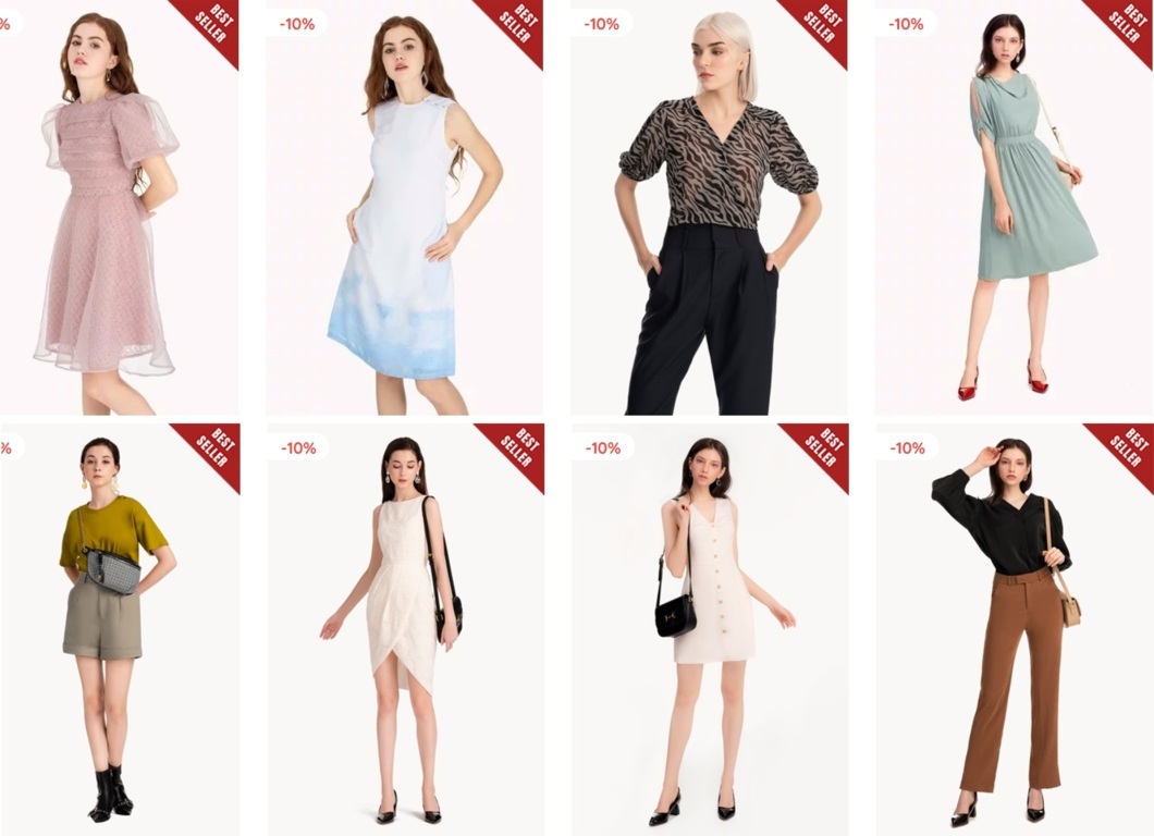 Sản phẩm đa dạng của Marc Fashion để chị em có thể dễ dàng lựa chọn theo phong cách của mình