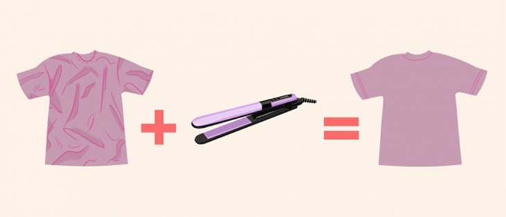 Làm phẳng quần áo bằng máy tạo kiểu tóc