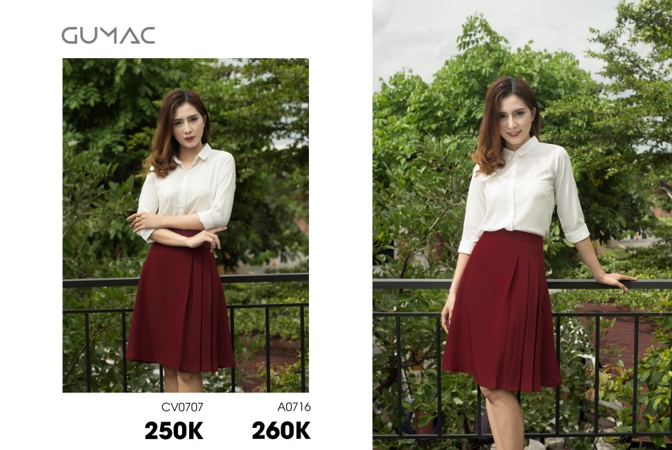 đầm công sở cho người gầy phong cách GUMAC