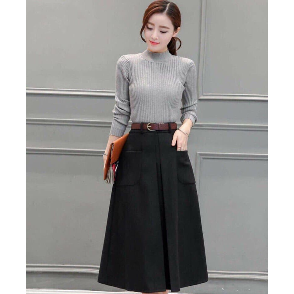 Chân váy dáng dài dành cho cô nàng công sở