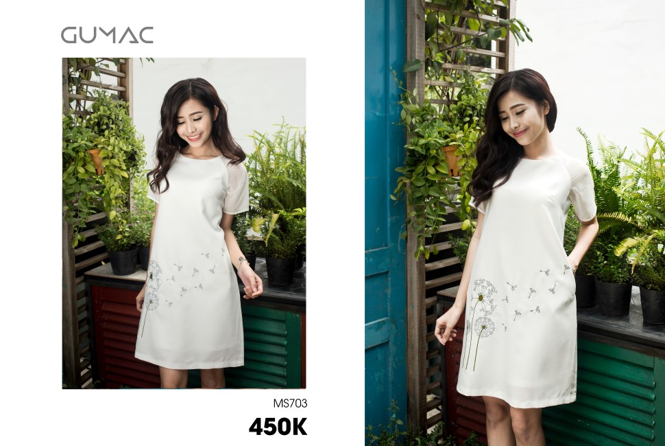 đầm công sở cho người gầy năng động GUMAC