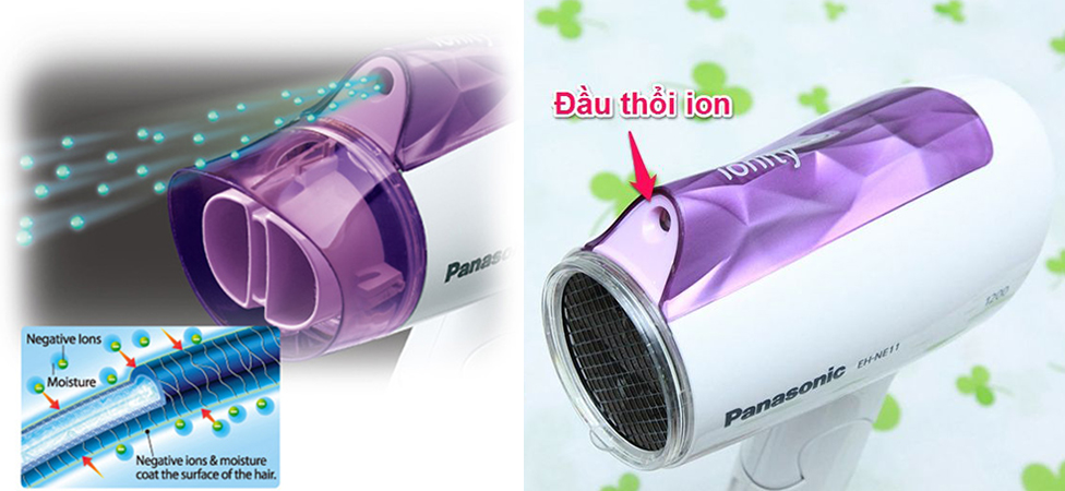 Máy Sấy Tóc Panasonic PAST-EH-NE11-V645 1100W (Màu Tím) công nghệ ion