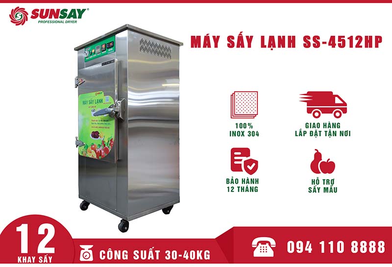 Máy sấy lạnh 12 khay 40 kg