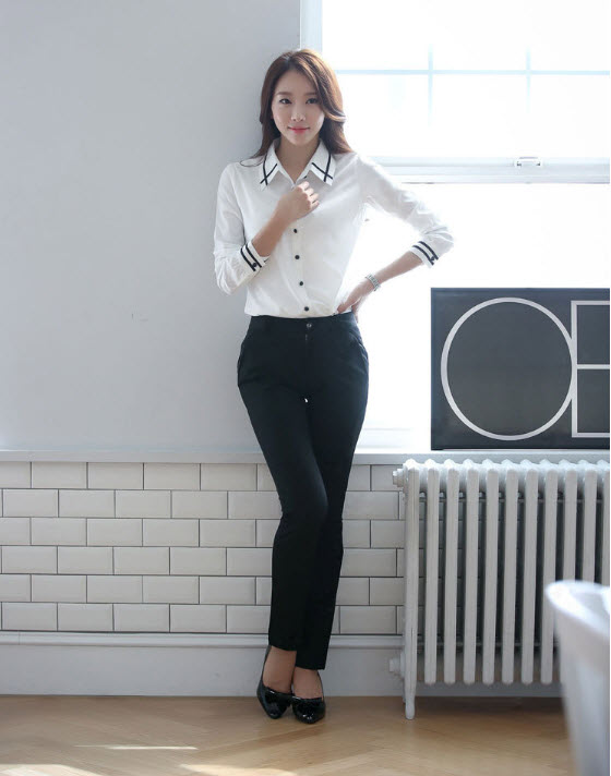 Quần tây với áo sơ mi trắng - Set sơ mi quần tây cơ bản nhất