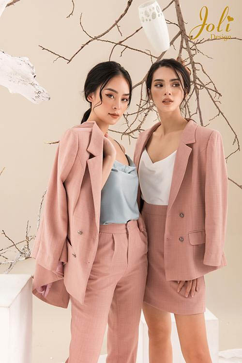 Vest nữ hồng Pastel