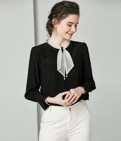 ao-so-mi-den-nu-dang-lua-phoi-day-that-no