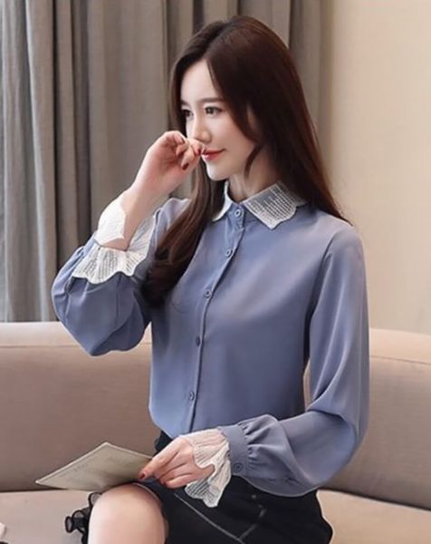 ao-so-mi-nu-cong-so-dep-tay-dai-phoi-ren