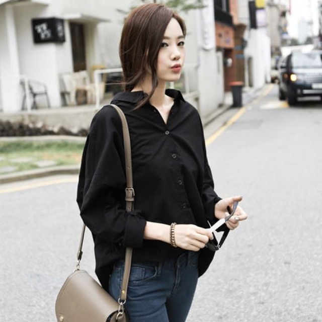 ao-so-mi-nu-den-duoi-ca