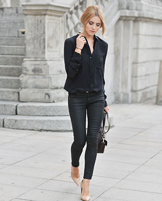 ao-so-mi-nu-den-phoi-quan-tay-den