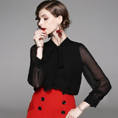 ao-so-mi-nu-den-tay-phoi-voan