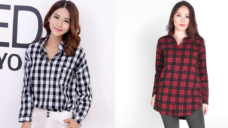 áo sơ mi nữ kẻ caro