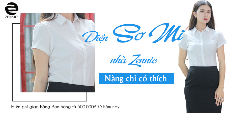 Áo Sơ Mi Trắng Cơ Bản Đẹp Cho Các Nàng – Zennic