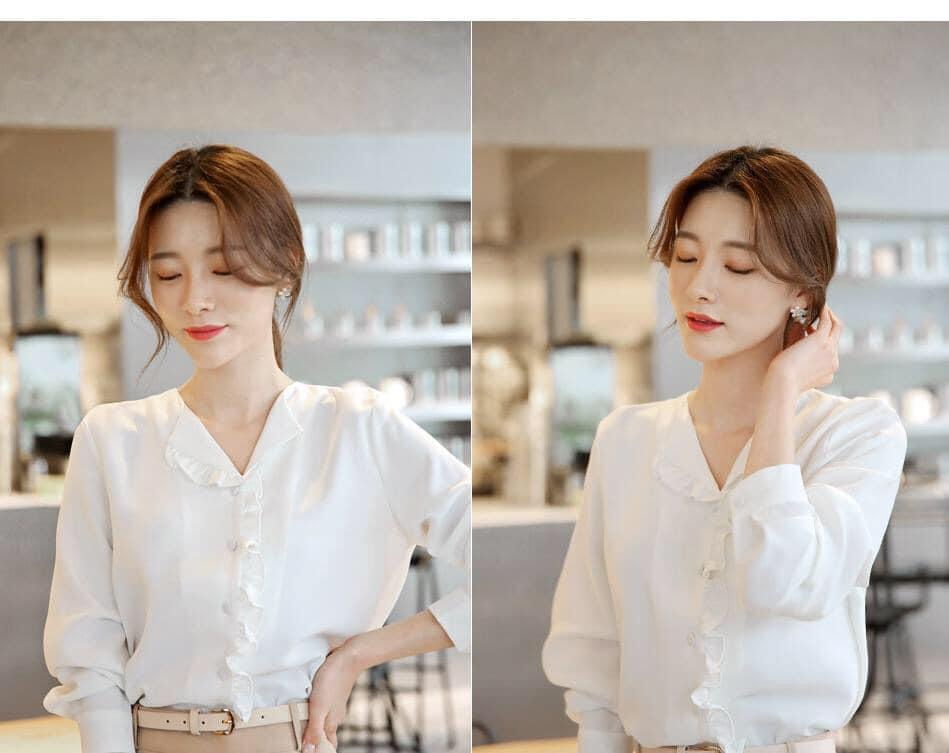 ao-so-mi-trang-nu-cong-so-dep-phoi-beo-giua-nut