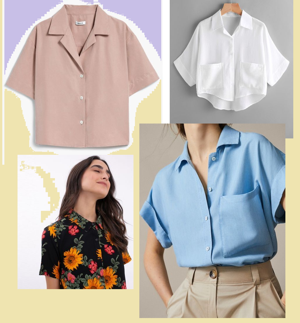 Các kiểu áo sơ mi nữ ngắn tay