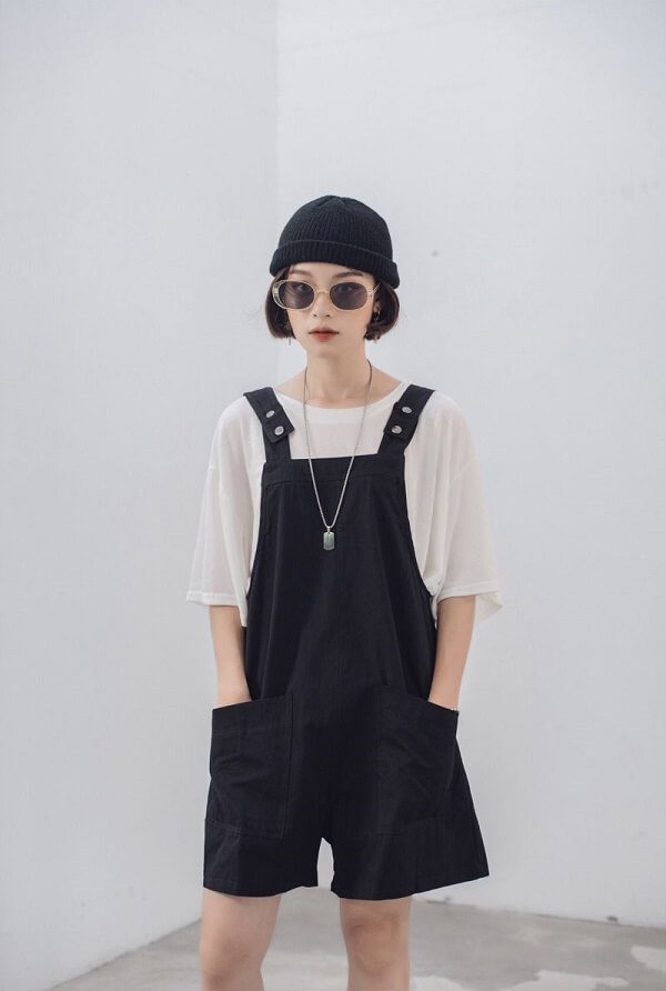 Những chiếc quần yếm ngắn giúp các bạn trông trẻ trung và hack chiều cao hiệu quả