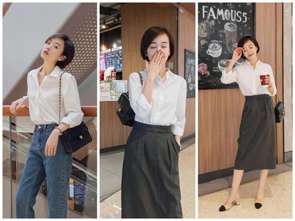 Áo sơ mi là Cách phối đồ đi làm công sở nữ