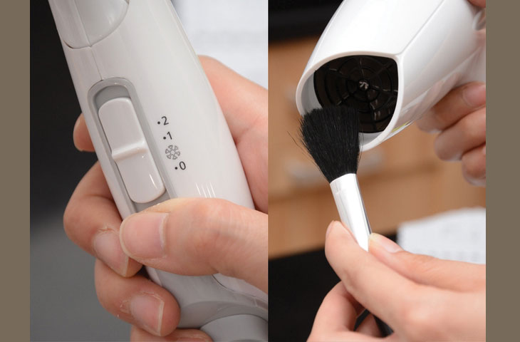 Bước 1: Làm sạch bộ phận thổi khí