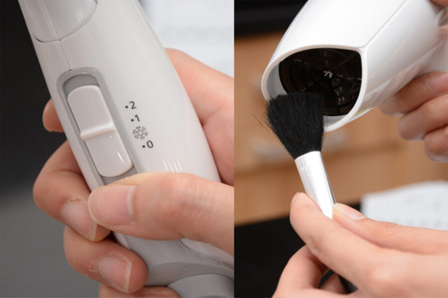 cách vệ sinh máy sấy tóc bộ phận thổi khí