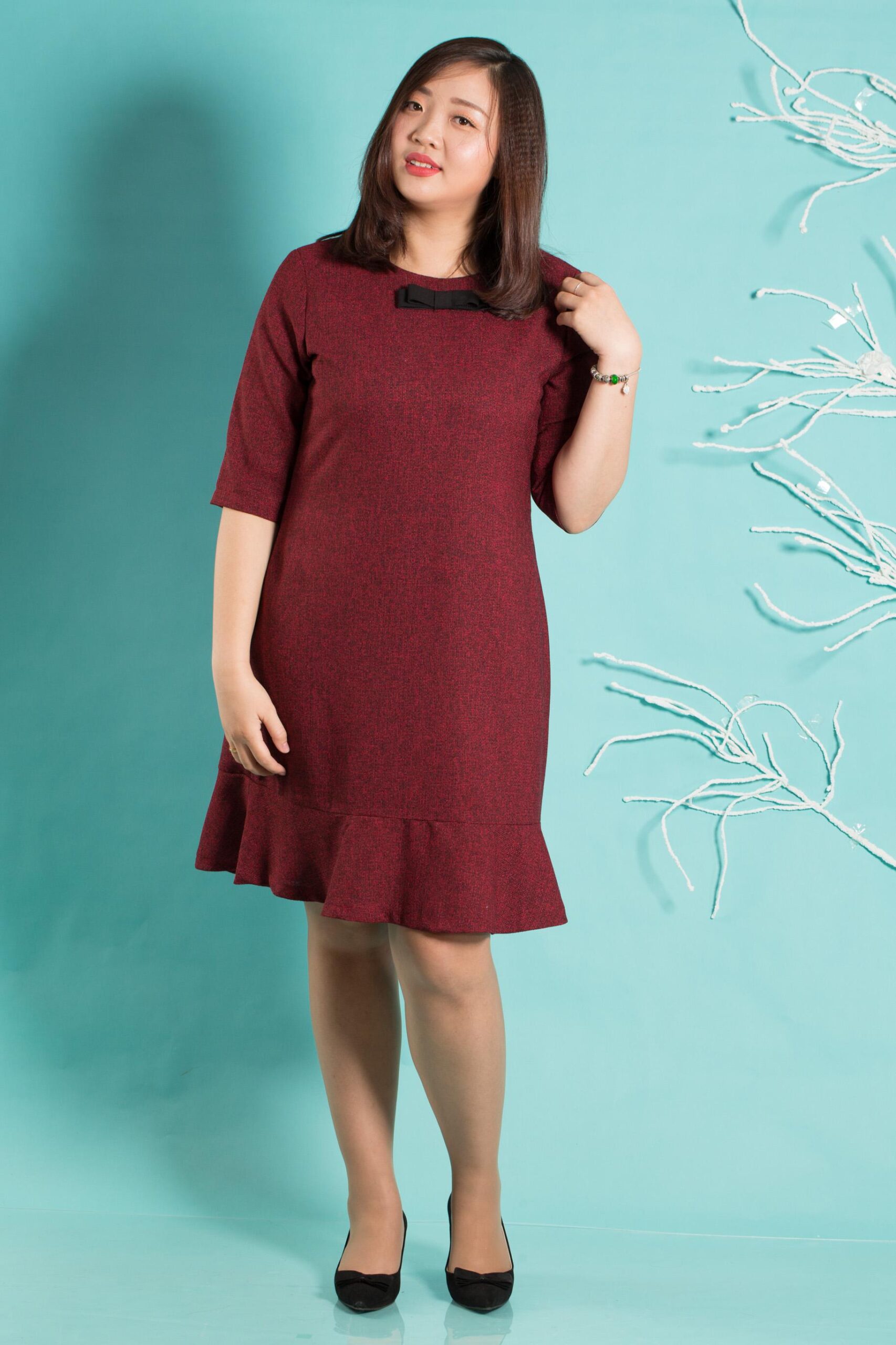 Đầm đồng phục công sở áo đầm đồng phục công sở