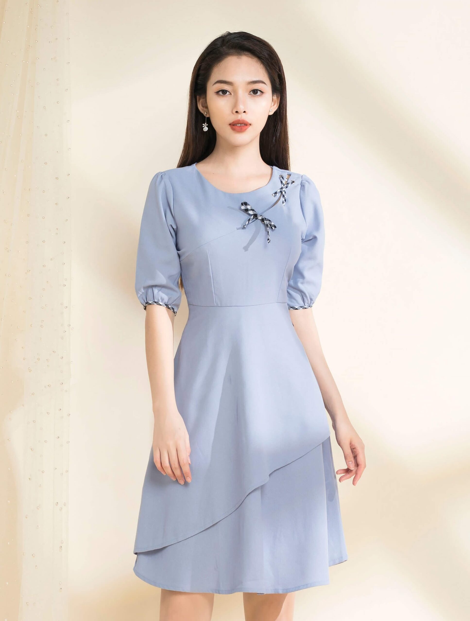 Đầm đồng phục công sở áo đầm đồng phục công sở