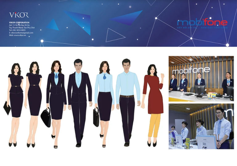 Đồng phục thiết kế của Mobifone