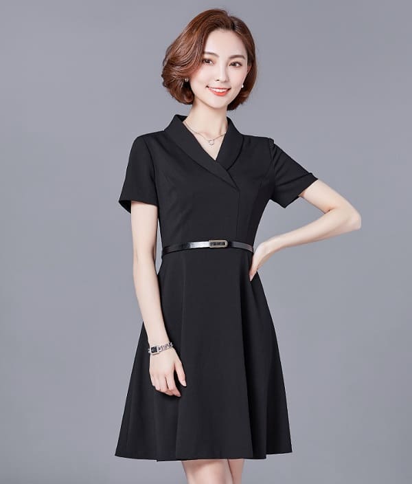 đồng phục văn phòng nữ váy xòe công sở