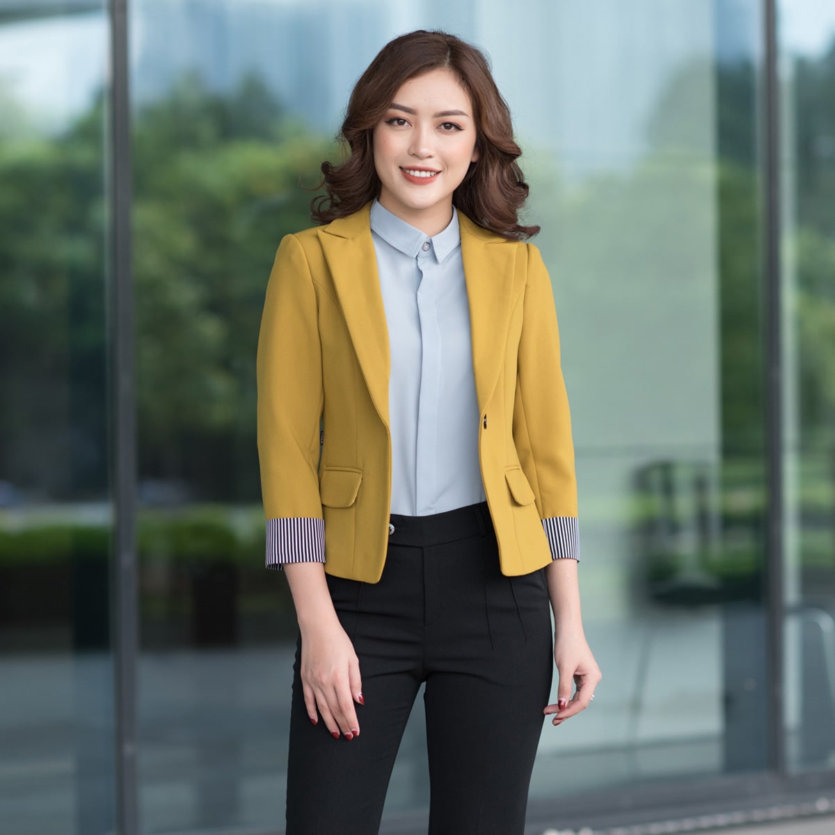 đồng phục vest nữ công sở áo vest nữ công sở