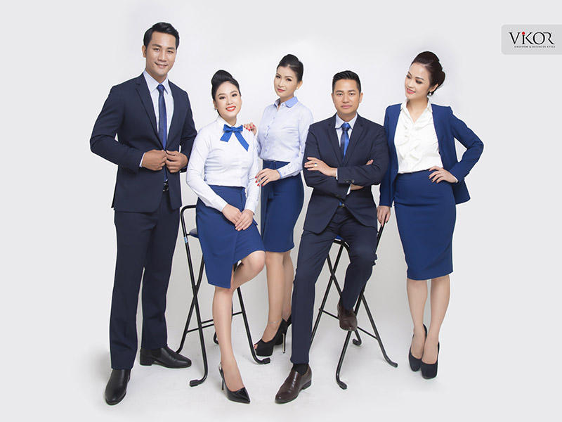 BST đồng phục công sở màu xanh