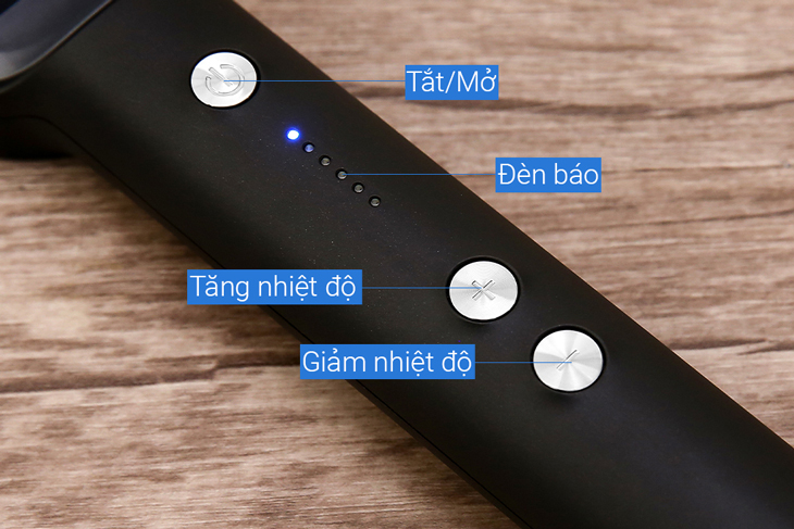 Lược chải tóc đa năng K.SKIN KD380 Đen có nút điều chỉnh nhiệt cho bạn dễ dàng sử dụng.