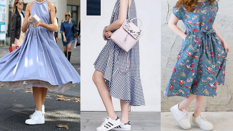 Váy maxi kết hợp giày thời trang là sự lựa chọn của nhiều chị em