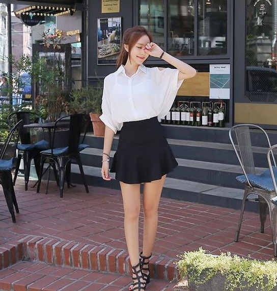 Chiffon tay dơi - 36+ Kiểu áo sơ mi nữ dễ thương diện nơi công sở, đi học, đi làm...