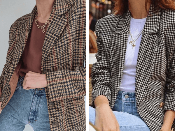 Trẻ trung & năng động cùng áo blazer họa tiết plaid