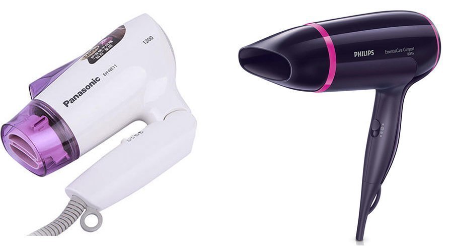 Máy sấy tóc có tay cầm cố định và tay cầm gập lại đều có ưu/nhược điểm riêng