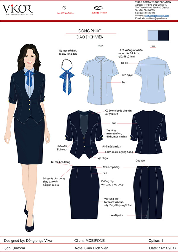 Mẫu thiết kế bộ váy vest nữ công sở