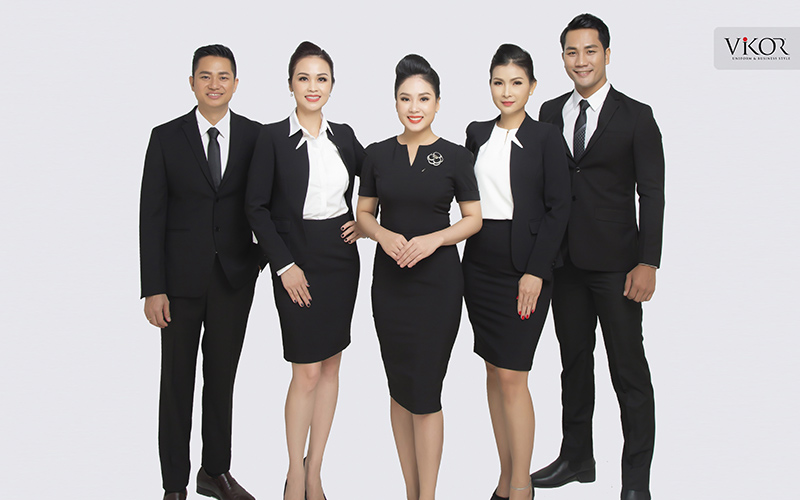 Đồng phục vest nam nữ công sở màu đen