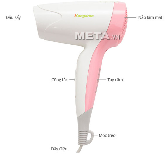 Cấu tạo của máy sấy tóc Kangaroo KG615
